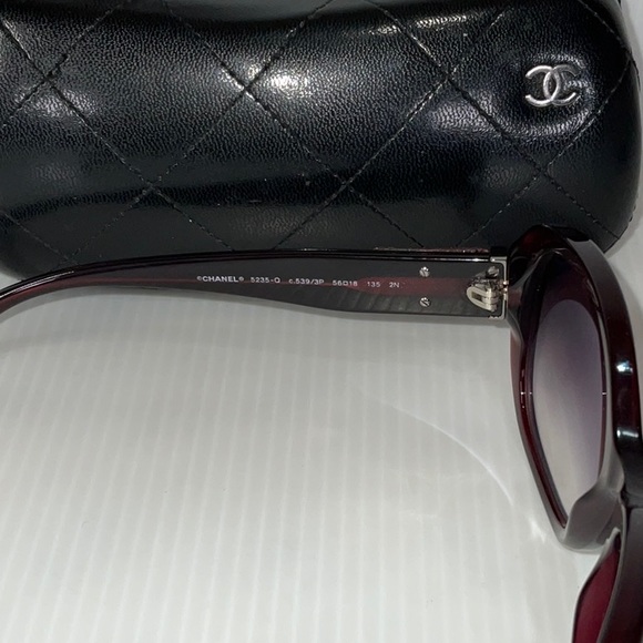 Woman Chanel new sunglasses 5235_Q oval burgundy frame - Picture 3 of 6